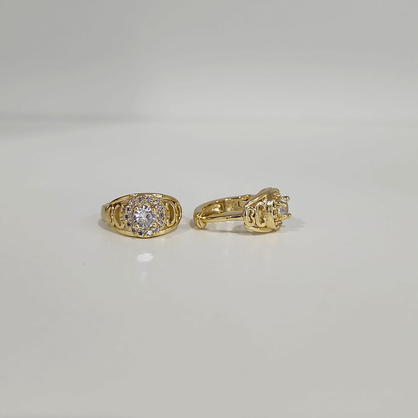 Zircon Medium size Hoops