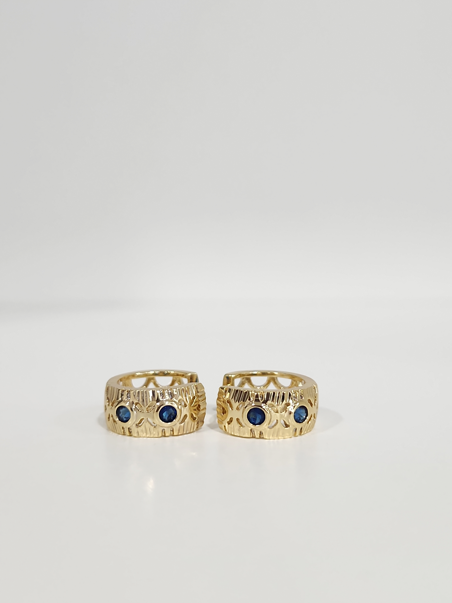 Blue Stone Hoops