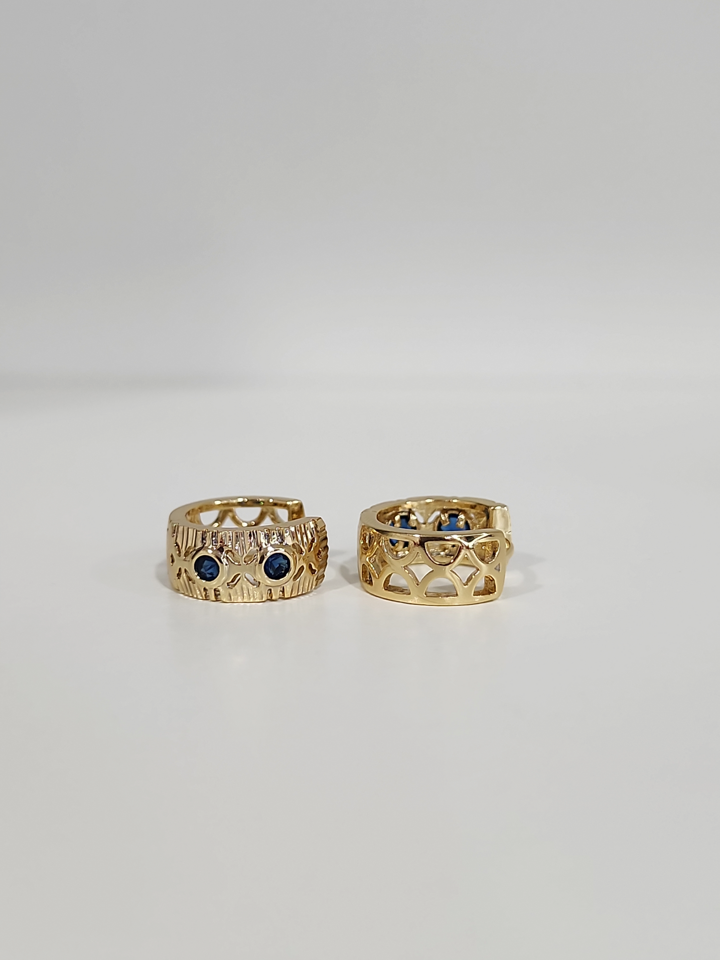 Blue Stone Hoops