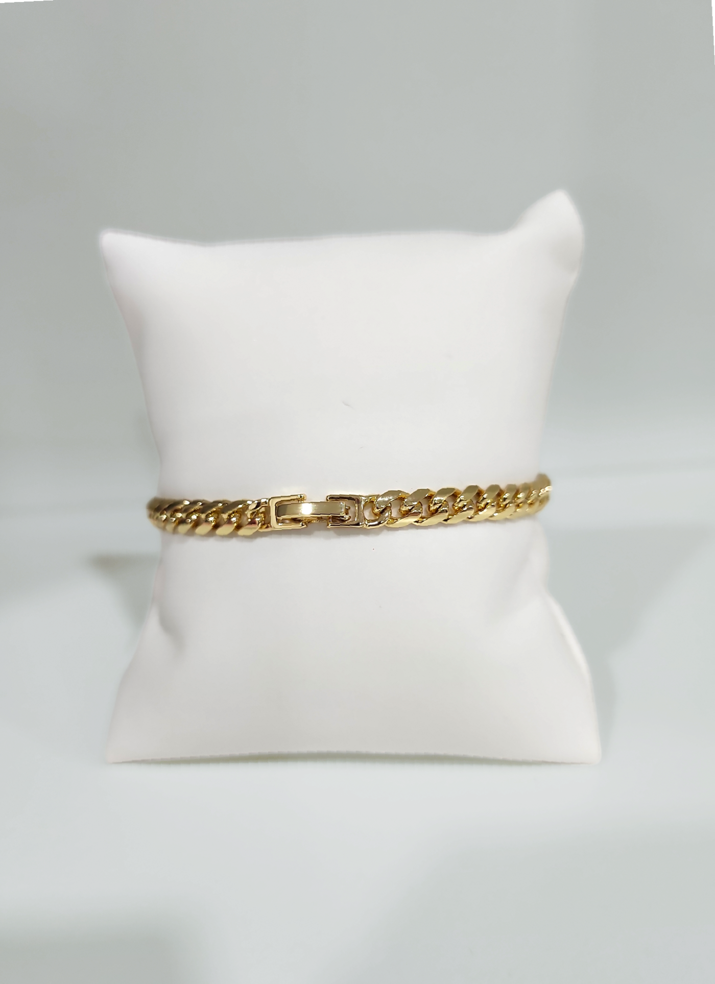 Cuban link with Plate Bracelet
