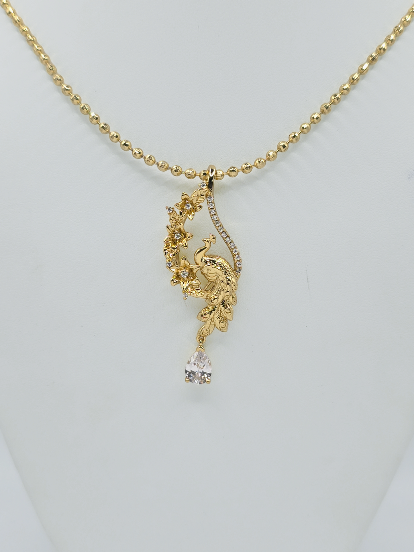Minibalin Necklace with Peacock Pendant