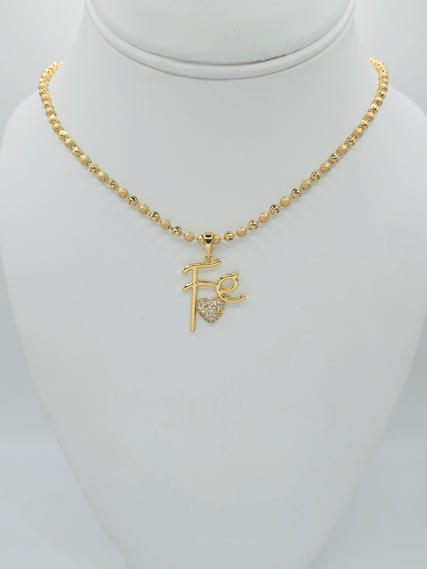 Mini balin Necklace with Fe Oendant