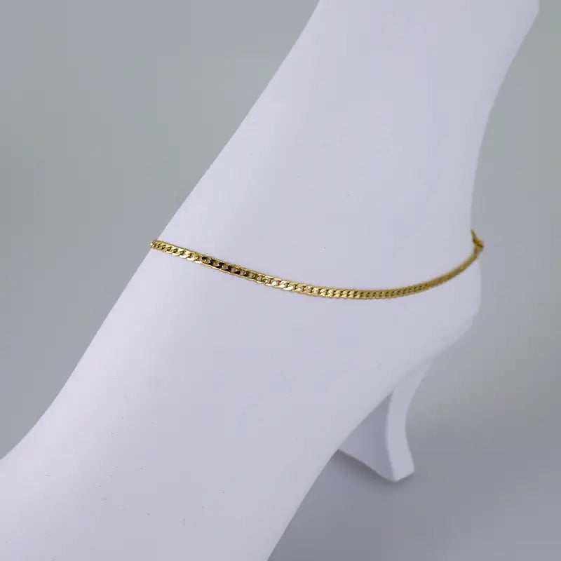 Cuban link Anklet 3mm