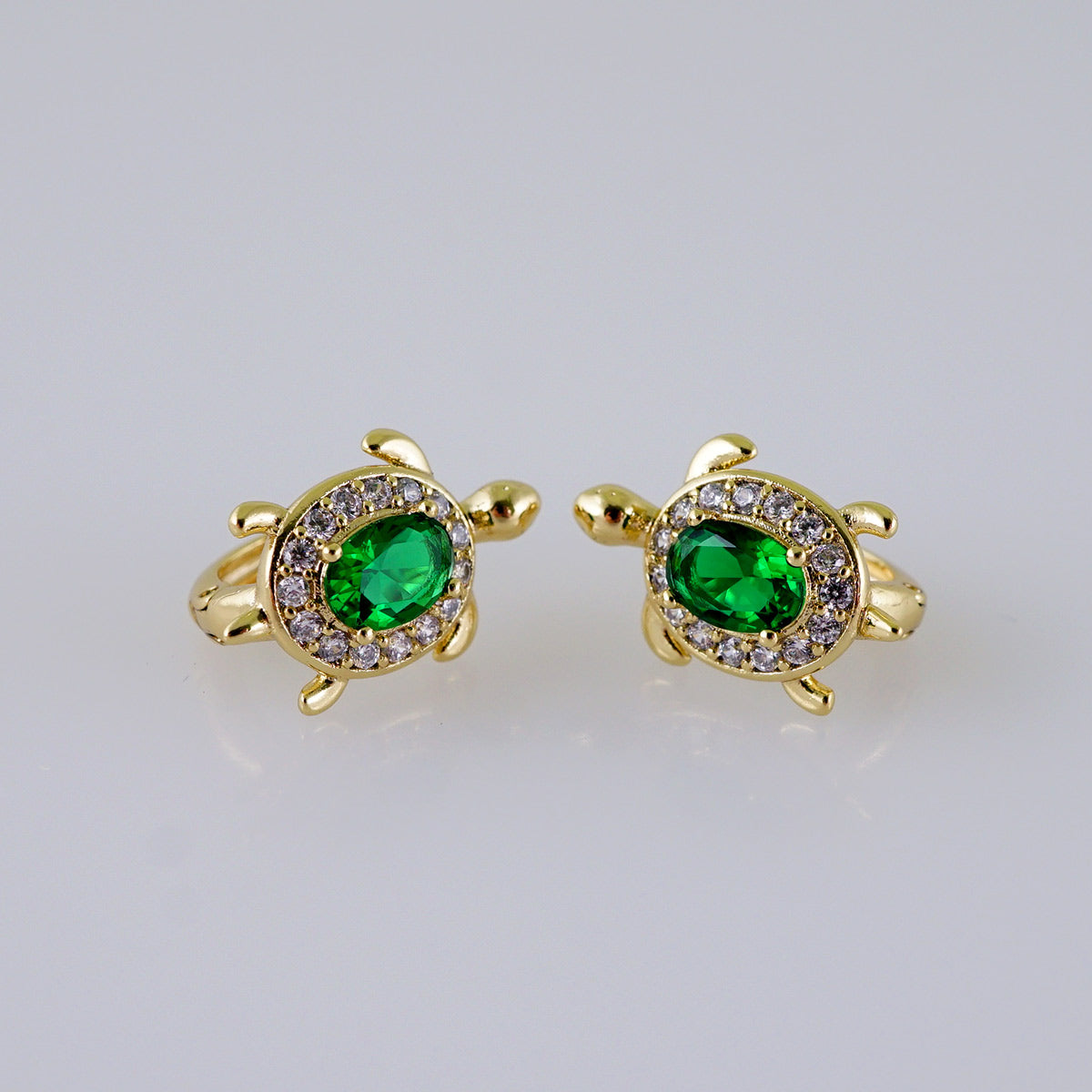 Green Turtle Earring Hoop