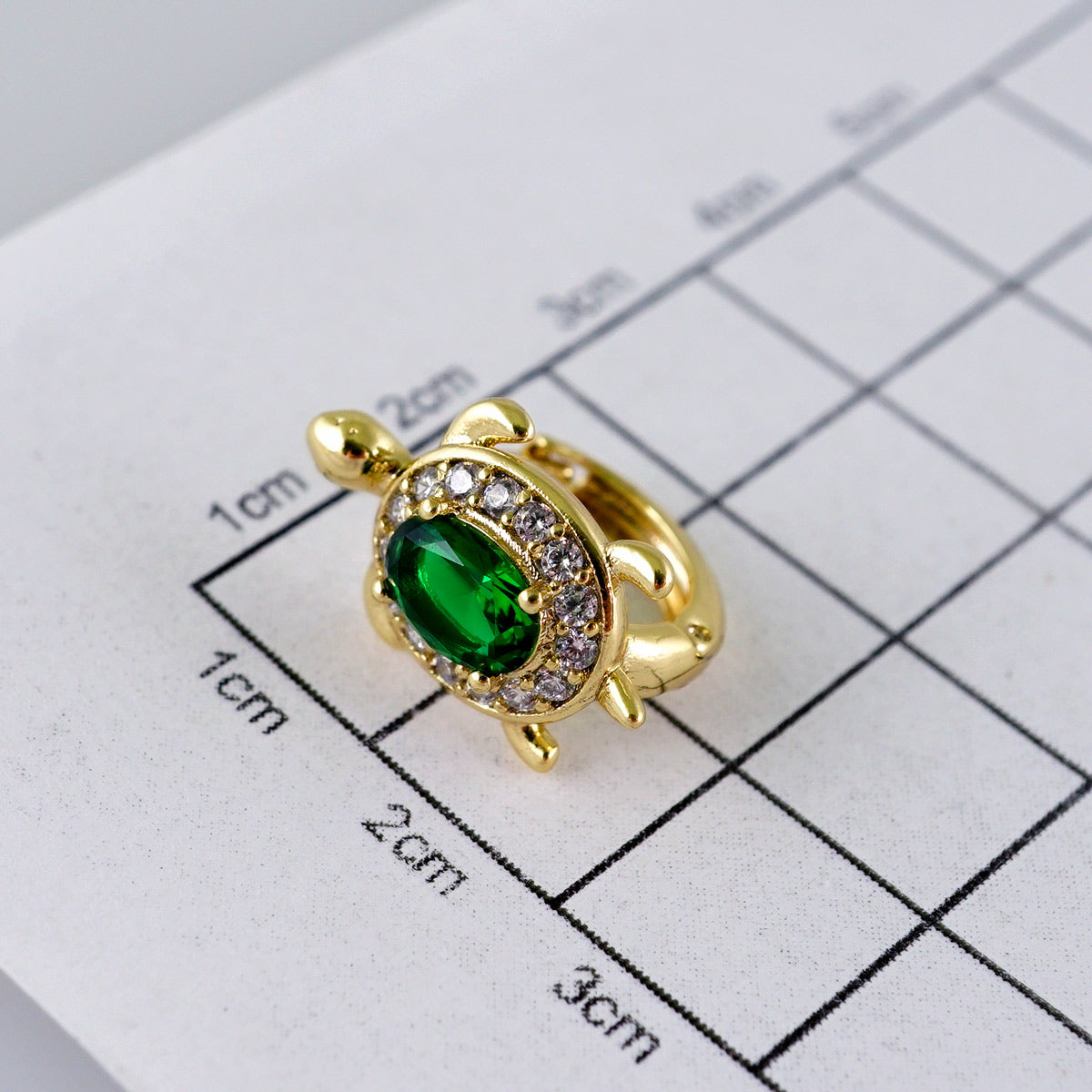 Green Turtle Earring Hoop