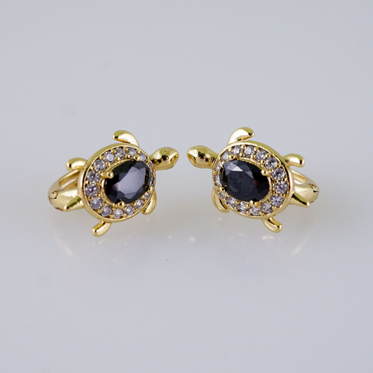 Black Turtle Earring hoops