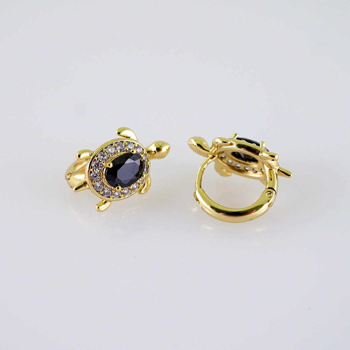 Black Turtle Earring hoops