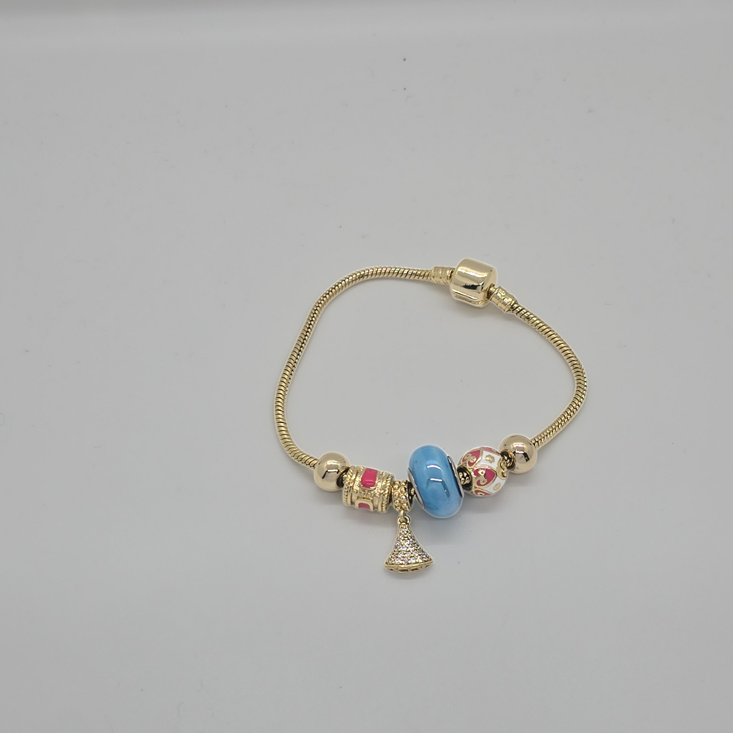 Bracelets with Charms, Gold Dipped 14k