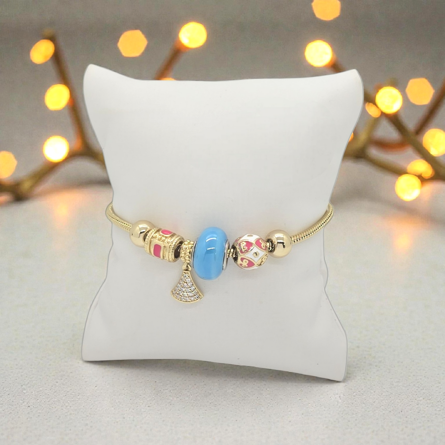 Bracelets with Charms, Gold Dipped 14k