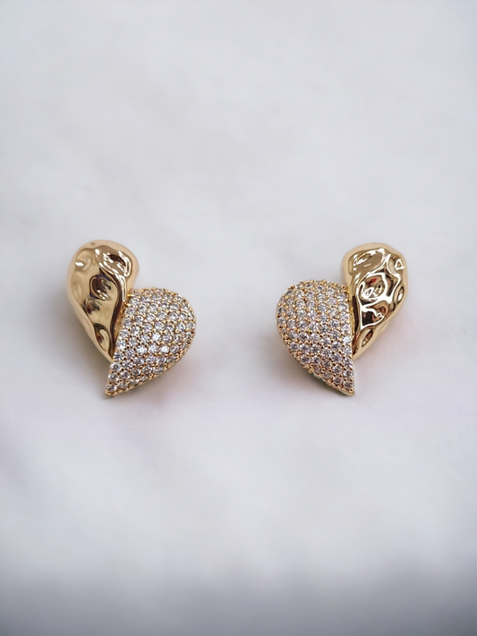 Our heart Earrings Stud