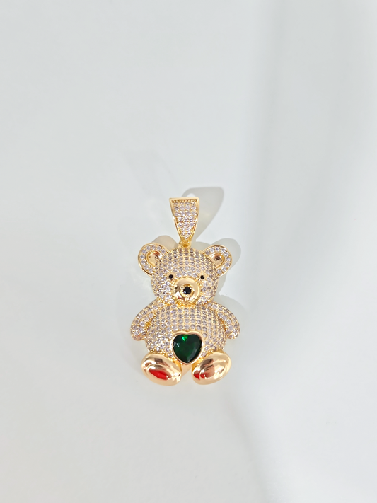 Green Belly Bear Pendant