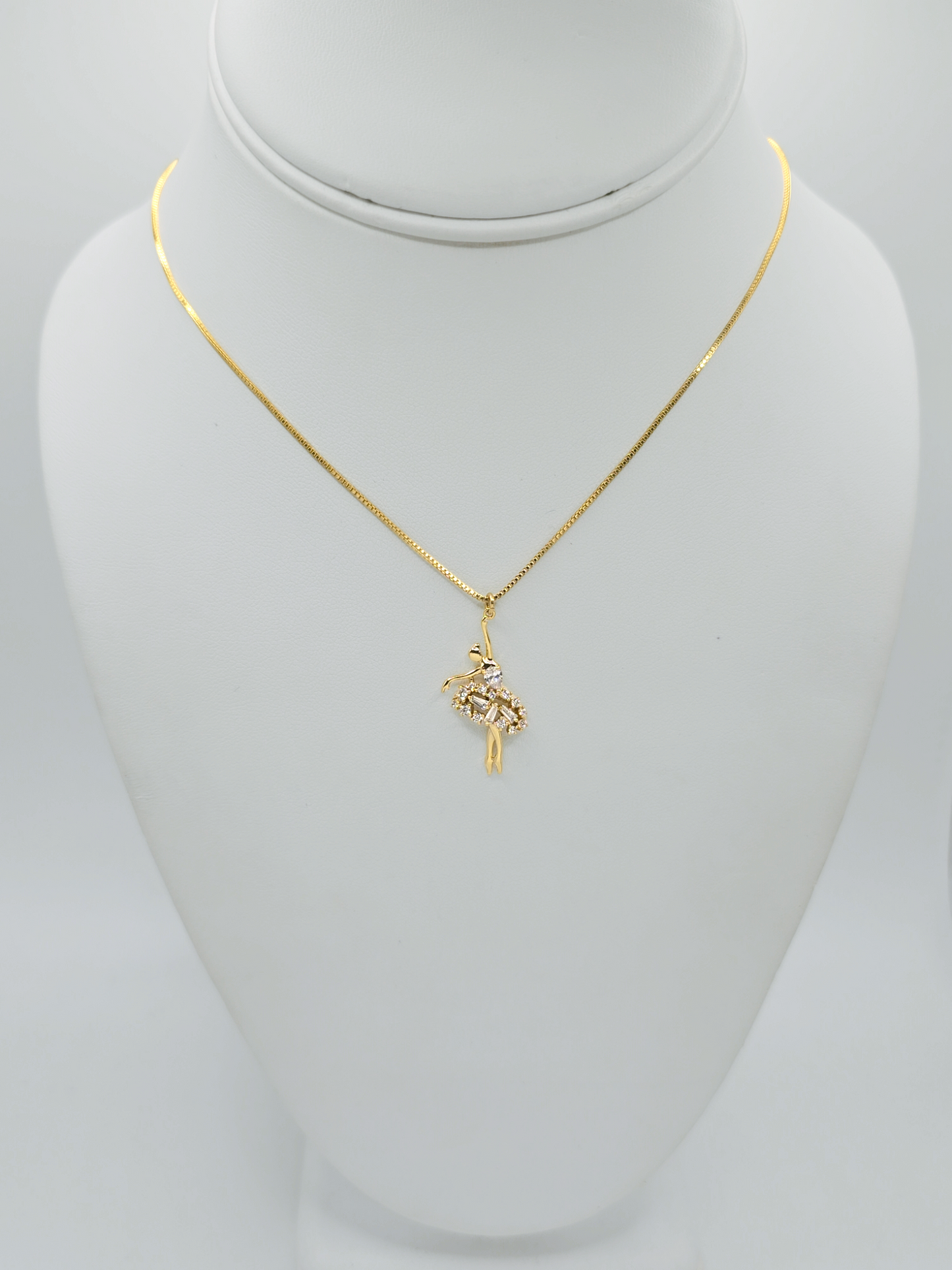 Box Chain with Ballerina Pendant