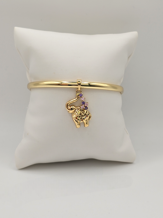 Bangle with Elephant Pendant