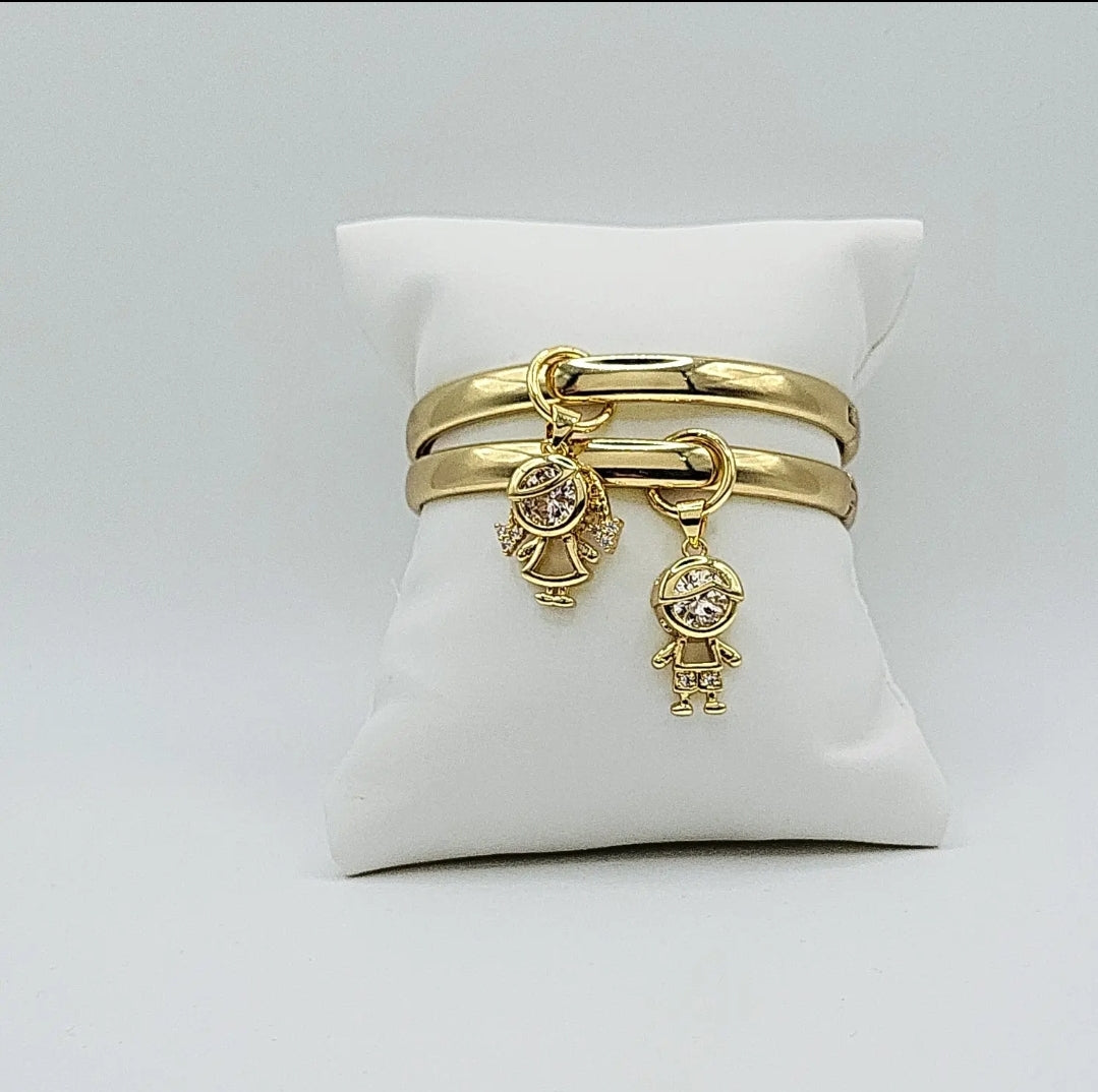 Bangle with children Charms