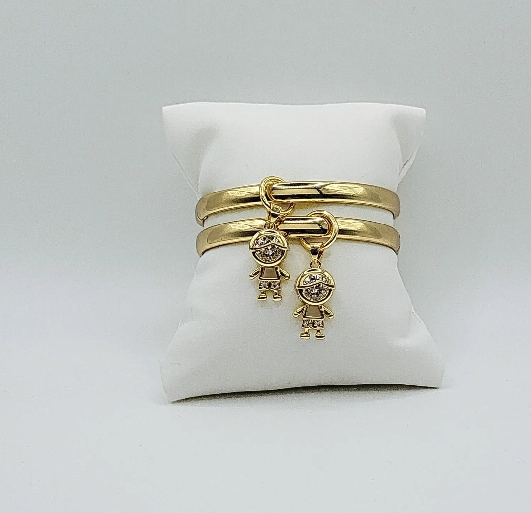 Bangle with children Charms