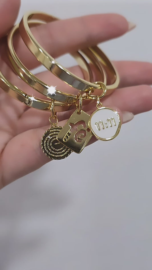 Faith Set (3 Bangles with Charms)