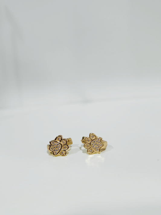 Puppies footprint earrings Hoops