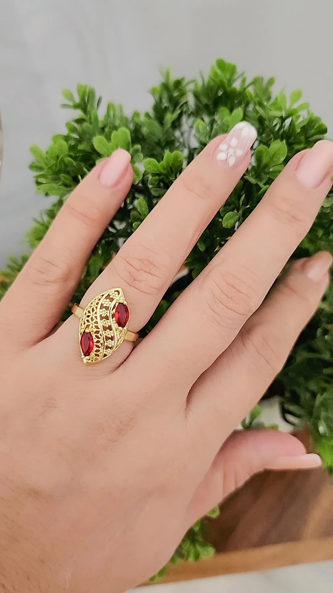 Red Almond Ring